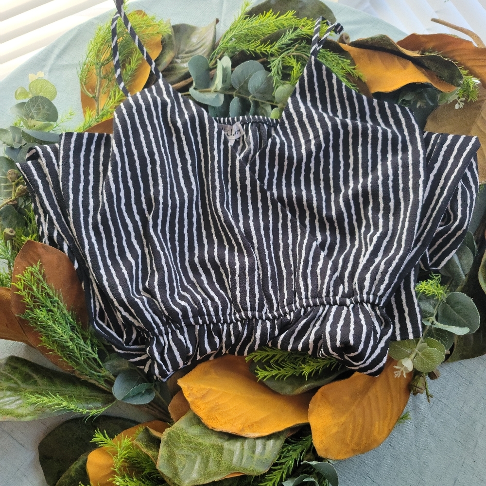 J for Justify Black and White Jumpsuit